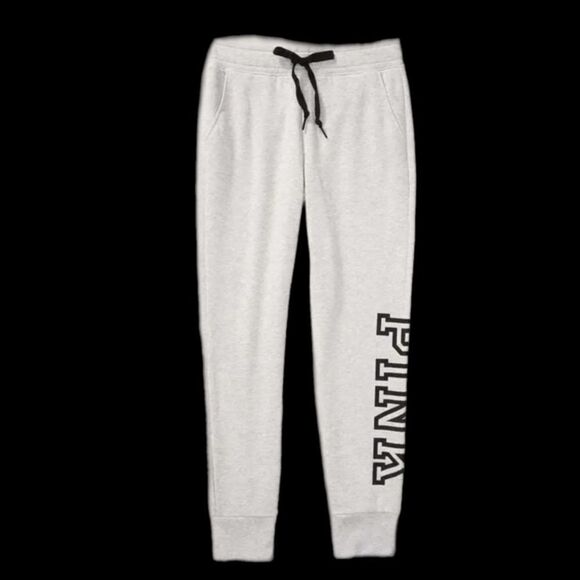 Victoria’s Secret Pink Logo Everyday Lounge Skinny Jogger Pants - Picture 1 of 7